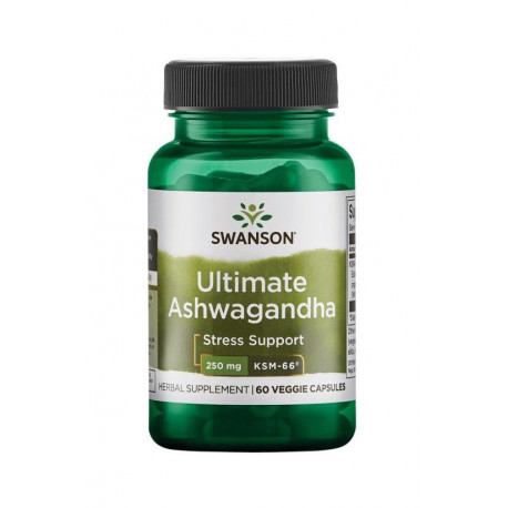 Ashwagandha 250 mg KSM-66 (60 kaps) Stres Swanson