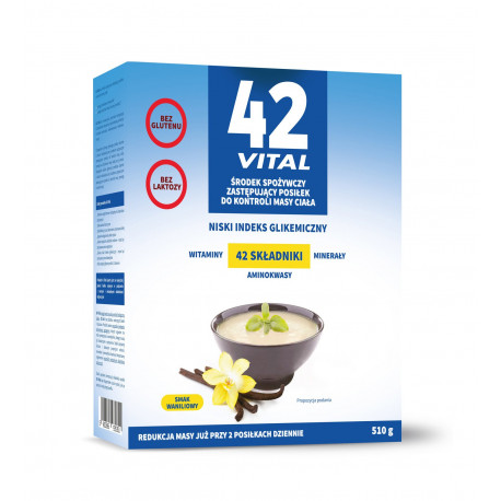 42 VITAL Niskokaloryczna Dieta Roślinna Smak Waniliowy 510g Aliness