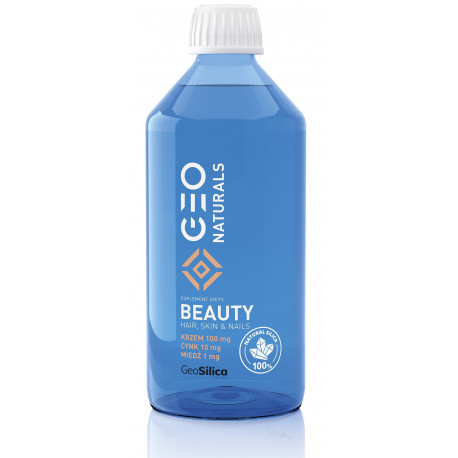 SILICA BEAUTY Krzem 100 mg + Cynk 10 mg + Miedź 1 mg (500 ml) GeoSilica Geonaturals