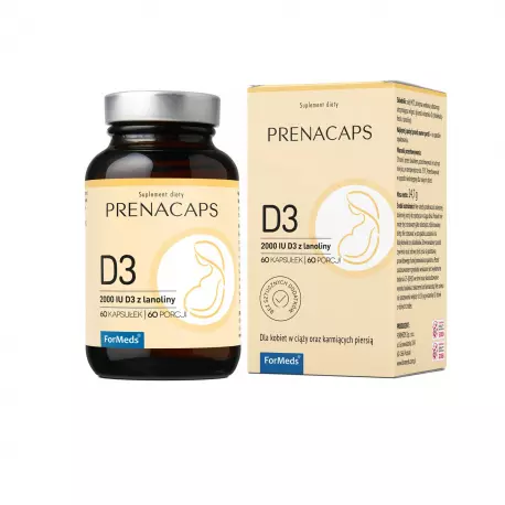 PRENACAPS Witamina D3 2000 IU (60 kaps) ForMeds
