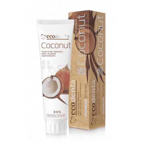 Coconut Organic Ekologiczna Pasta do Zębów Przeciw Kamieniowi z Olejem Kokosowym 100 ml ECODENTA