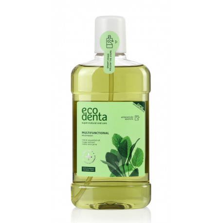 Multifunctional Mouthwash Wielofunkcyjny Płyn do Higieny Jamy Ustnej z Sokiem z Aloesu i Szałwią 500 ml ECODENTA