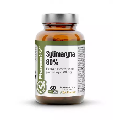 Sylimaryna 80% Ekstrakt z Ostropestu Plamistego 300 mg (60 kaps) Pharmovit