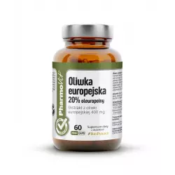 Oleuropeina 20% Oliwka Europejska Ekstrakt 400 mg (60 kaps) CLEAN Pharmovit