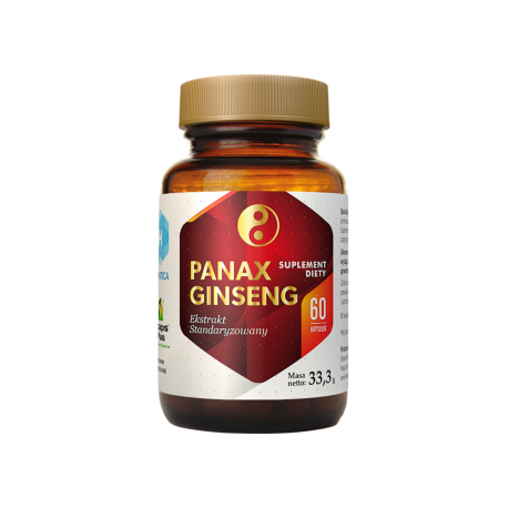 Panax Ginseng Żeń-Szeń Koreański Ekstrakt 460 mg (60 kaps) Hepatica