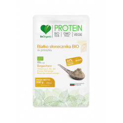 Białko Słonecznika Bio 44% Protein Proszek 200 g BeOrganic