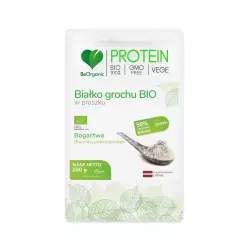 Białko Grochu Bio 50% Protein Proszek 200 g BeOrganic