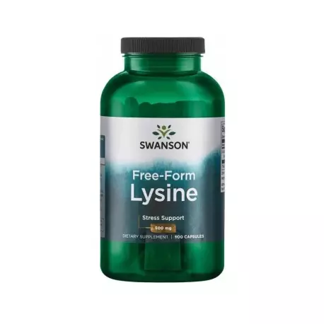 Free-Form L-Lysine L-Lizyna 500 mg (100 kaps) Aminokwasy Swanson