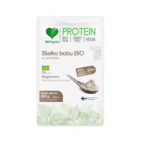 Białko Bobu Bio 55% Protein Proszek 200 g BeOrganic