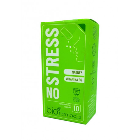 No Stress Organiczny Bio Magnez + Witamina B6 (10 saszetek) Biofarmacja