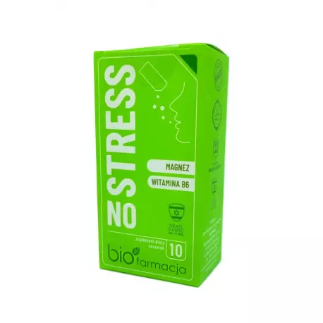 No Stress Organiczny Bio Magnez + Witamina B6 (10 saszetek) Biofarmacja