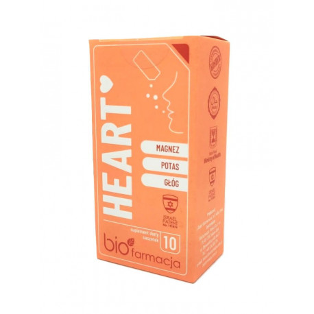 Heart Organiczny Bio Magnez + Potas + Głóg (10 saszetek) Biofarmacja