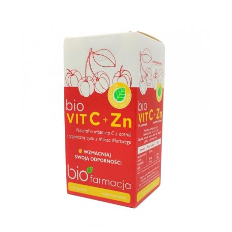 Bio Vit C + Zn Naturalna Witamina C Acerola + Cynk (14 saszetek) Biofarmacja