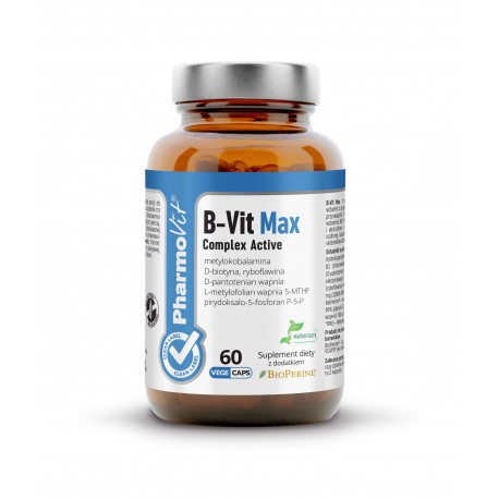 B-VIT Max Witaminy B-Complex Active (60 kaps) CLEAN Pharmovit