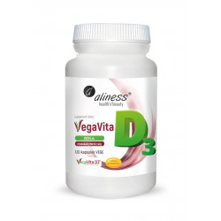 Naturalna Witamina D3 Vegan 2000 IU Wegańska z Alg VegaVita (120 kaps) Aliness