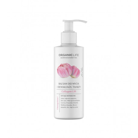 Collagen Lift Balsam Do Mycia i Demakijażu Twarzy Kwiat Lotosu 200 g Organic Life