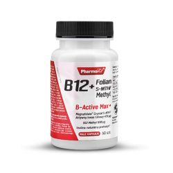 Witamina B12 + Folian 5 MTHF Methyl Metylokobalamina 500 mcg (60 kaps) Pharmovit