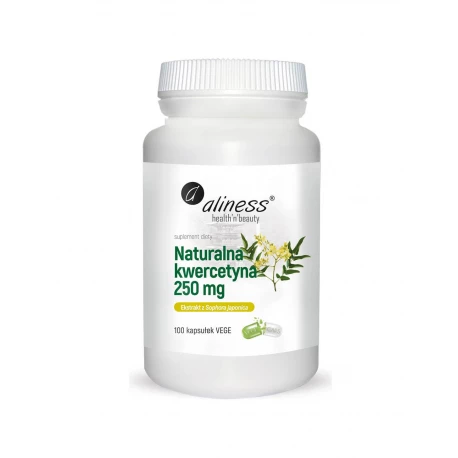 Kwercetyna 250 mg Perełkowiec Japoński Naturalna (100 kaps) Alergia Aliness