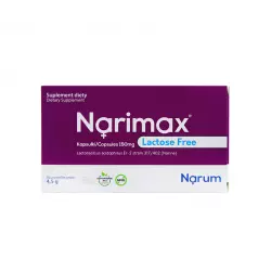 Probiotyk Narum Caps Lactose Free 150 mg (30 kaps) bez Laktozy Na żołądek jelita Narine