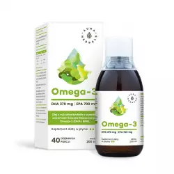 Kwasy Omega-3 (370 mg DHA + 700 mg EPA) 500 ml w Płynie Aura Herbals