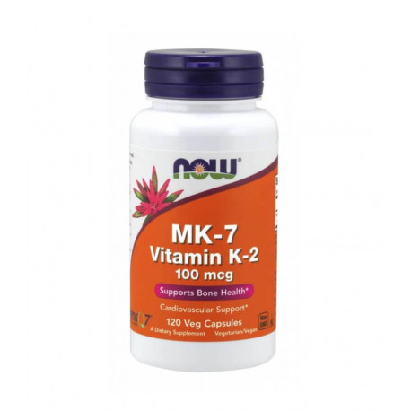 Witamina K2 MK-7 MenaQ7 100 µg (120 kaps) Now Foods