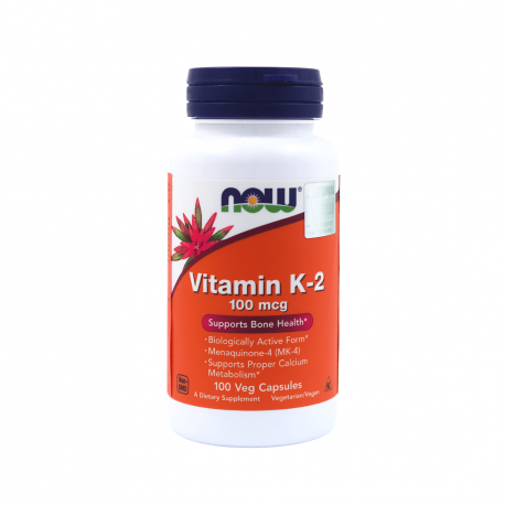 Witamina K2 MK-4 100 µg (100 kaps) Now Foods