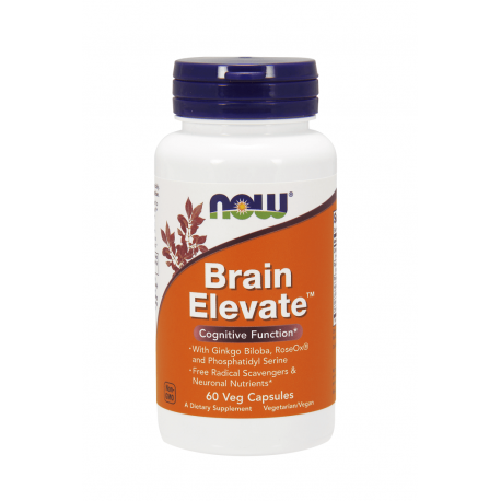 Brain Elevate Poprawa Funkcji Mózgu (60 kaps) Now Foods