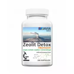 Zeolit Detox + Bentonit (240 kaps) Aktywny Mikronizowany Klinoptylolit Najdrobniejszy 2-6μm