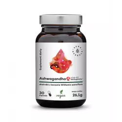 Ashwagandha KSM-66 500 mg Korzeń (30 kaps) VEGE Aura Herbals