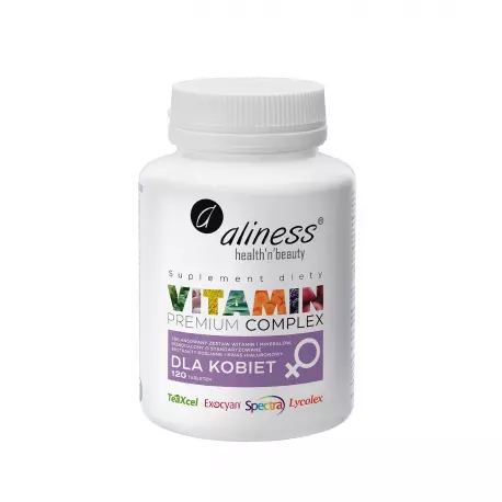 Dla Kobiet Premium Vitamin Complex Witaminy i Minerały Vege (120 tab) Aliness