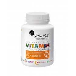 Dla Dzieci Premium Vitamin Complex Witaminy i Minerały Vege Do Ssania (120 tab) Aliness