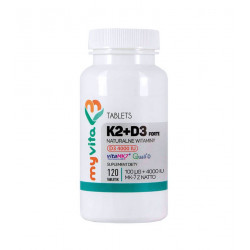 Witamina K2 + D3 Forte 100 mcg + 4000 IU (120 tab) Myvita
