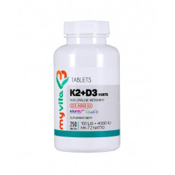 Witamina K2 + D3 Forte 100 mcg + 4000 IU (250 tab) Myvita