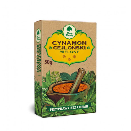 Cynamon Cejloński Mielony 50 g Przyprawa Dary Natury