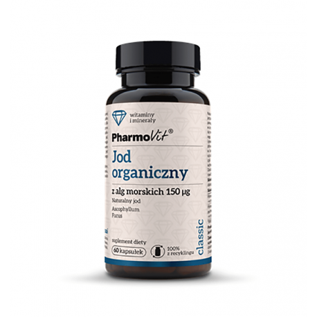 Jod Organiczny z Alg Morskich 150 mg (60 kaps) Morszczyn Kelp Pęcherzykowaty Pharmovit