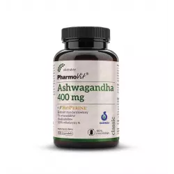 ASHWAGANDHA 400 mg + Bioperine Ekstrakt 7% Witanolidów (120 kaps) Pharmovit