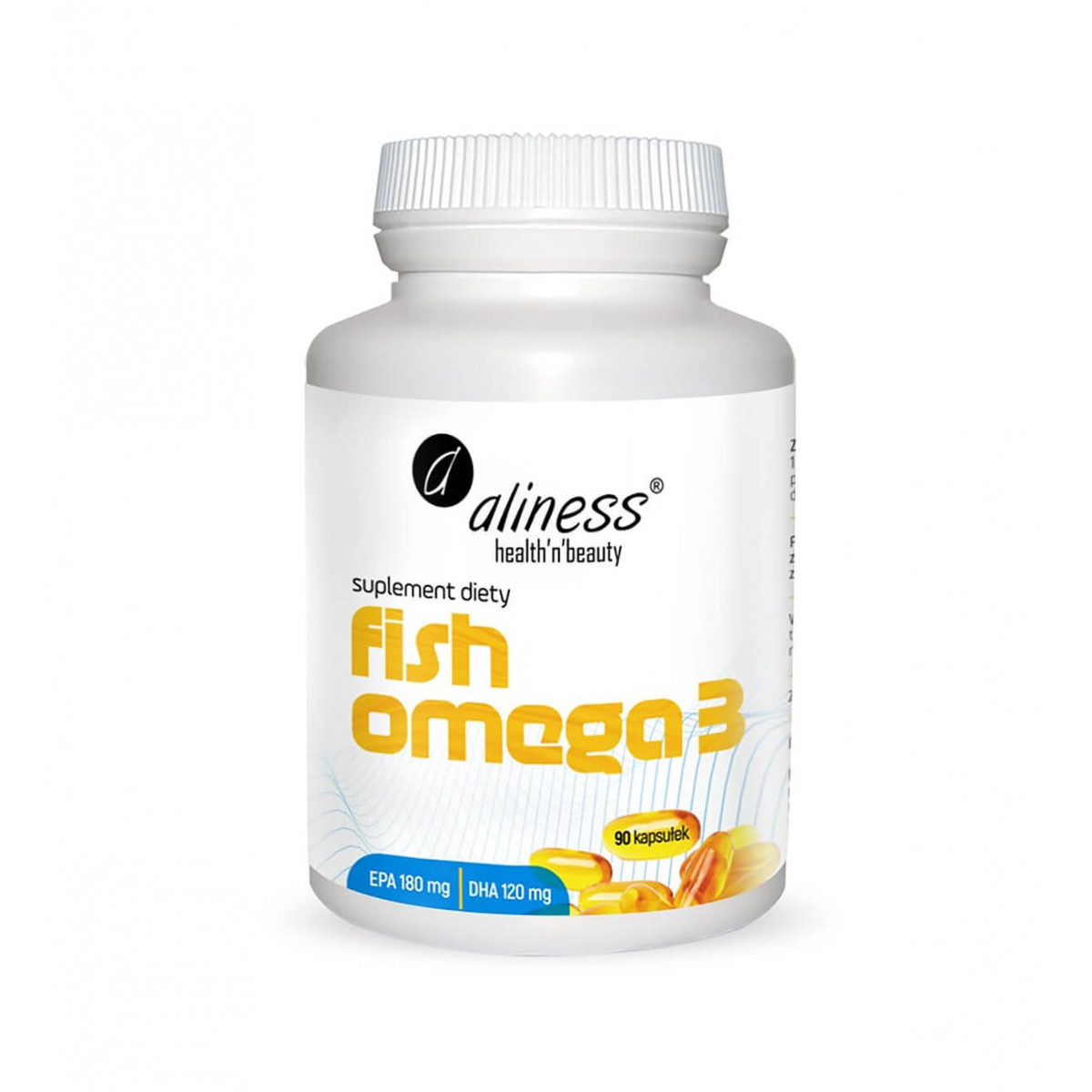 Fish Omega 3 Kwasy EPA 180 mg i DHA 120 mg (90 kaps) Aliness sklep