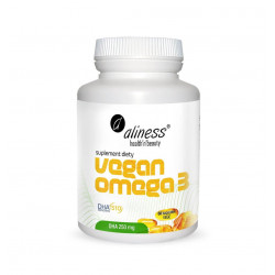 Vegan Omega 3 Kwasy DHA 250 mg (60 kaps) Aliness