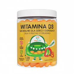 WITAMINA D3 Naturalne Żelki z witaminą D3 dla dzieci i dorosłych (120 szt) MyVita