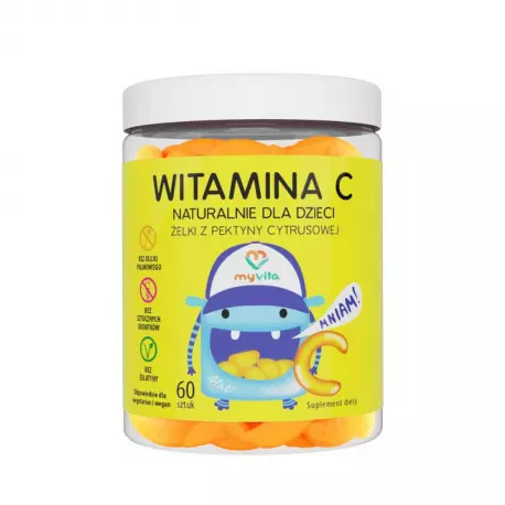 WITAMINA C Naturalne Żelki z witaminą C dla dzieci i dorosłych (60 szt) MyVita