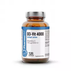 D3-Vit 4000 Softgel Active Witamina D3 4000 IU (120 kaps) CLEAN Pharmovit