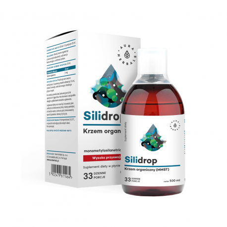 Silidrop Krzem Organiczny MMST Silicium G5 Monometylosilanetriol 500 ml w Płynie Aura Herbals