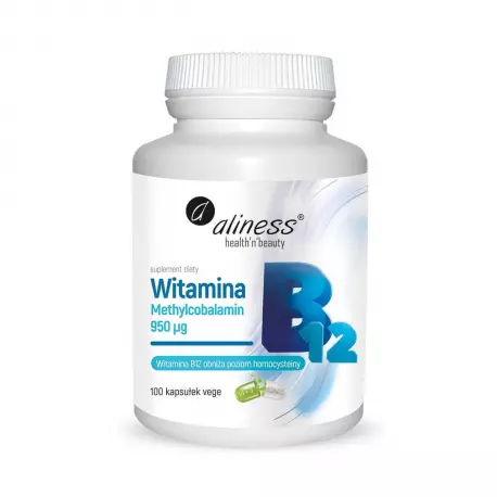 Witamina B12 METYLOKOBALAMINA 950 µg (100 kaps) Aliness