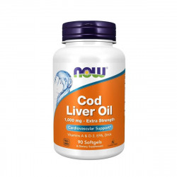 Cod Liver Oil 1000 mg Tran Olej z Wątroby Dorsza (90 sg) Now Foods
