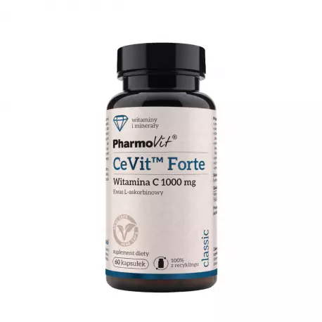 Witamina C CeVit Forte 1000 mg (60 kaps) Kwas L-askorbinowy Pharmovit