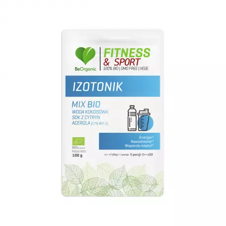 Izotonik BIO Fitness & Sport Woda kokosowa Sok z Cytryny Acerola Proszek 100 g BeOrganic