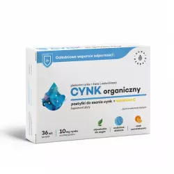 Cynk Organiczny 10 mg + Witamina C do Ssania (36 pastylek) Aura Herbals