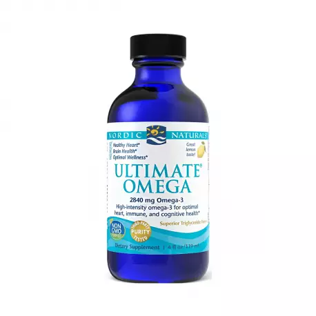 Ultimate Omega-3 2840 mg Cytrynowy Smak EPA DHA Naturalny Olej z Ryb Głębinowych (119 ml) Nordic Naturals