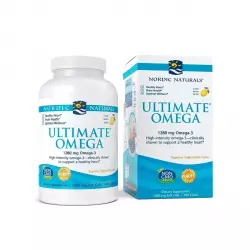 Ultimate Omega-3 1280 mg Cytrynowy Smak EPA DHA Naturalny Olej z Ryb Głębinowych (180 sg) Nordic Naturals