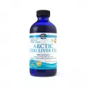 Arctic Cod Liver Oil Omega-3 1060 mg Pomarańczowy Smak EPA DHA Naturalny Olej z wątroby Dorsza Arktycznego (237 ml) Nordic Natur